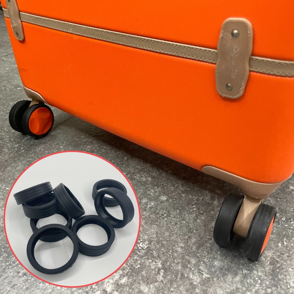 캐리어바퀴덮개 실리콘 캐리어 커버 블랙 바퀴 - 상품 이미지