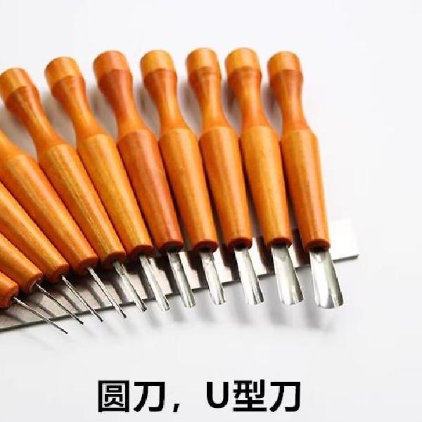 우드카빙 조각도 조각칼 목공 나이프 목공예 판화칼 조각 고무장 판화 도구 목판 칼 - 상세 이미지 3