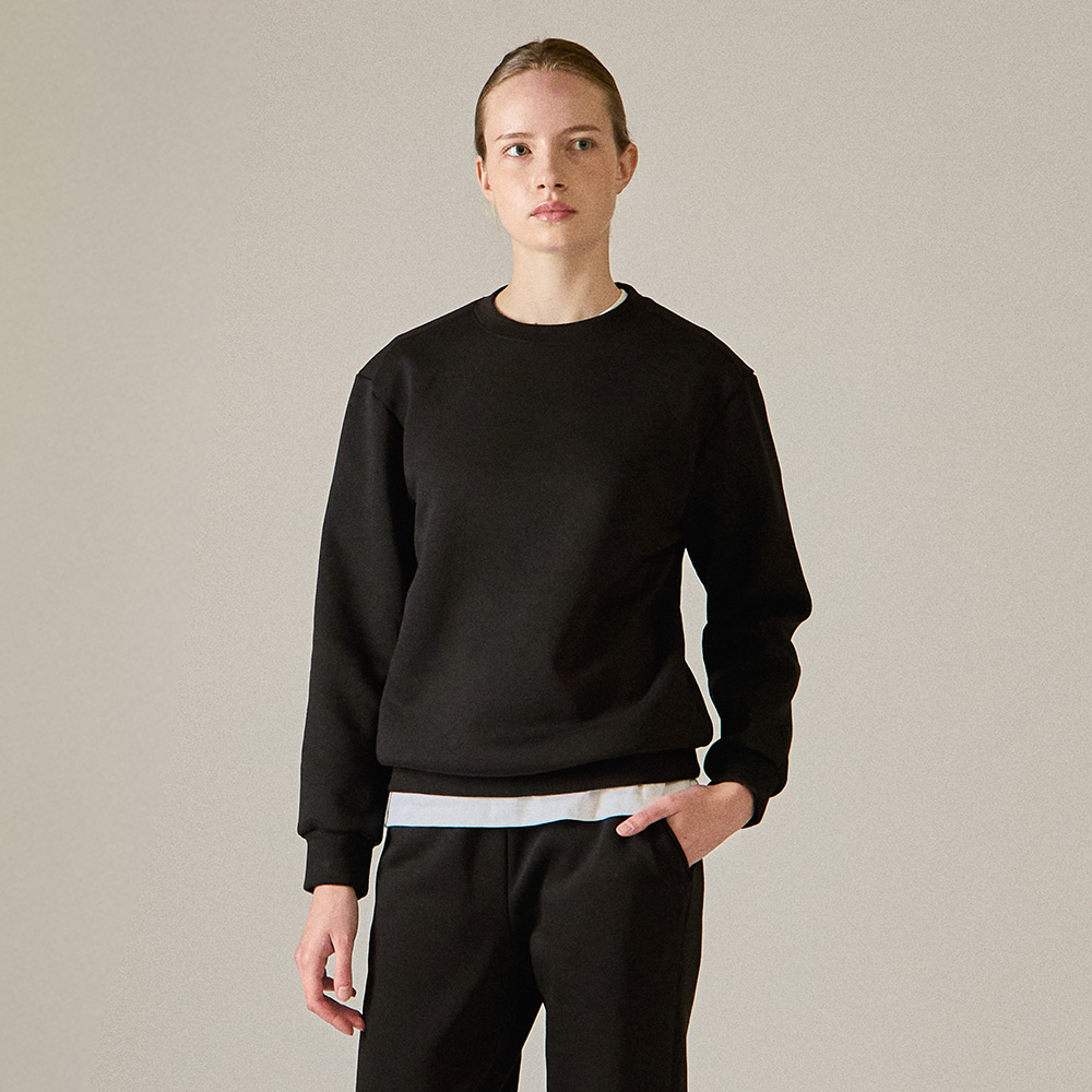 기모 레귤러핏 맨투맨 티셔츠