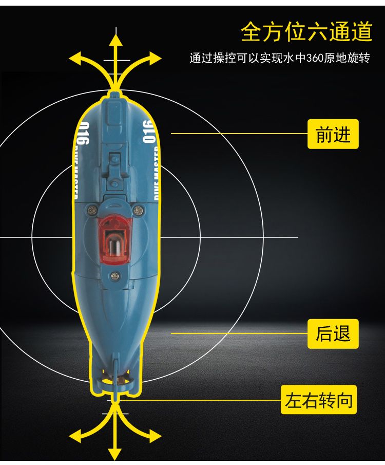 원격제어 잠수함 리모컨 고속 무선 수중 RC 제어 선박 LSRC 15cm 흰색 국민은행 정품 - 상세 이미지 5