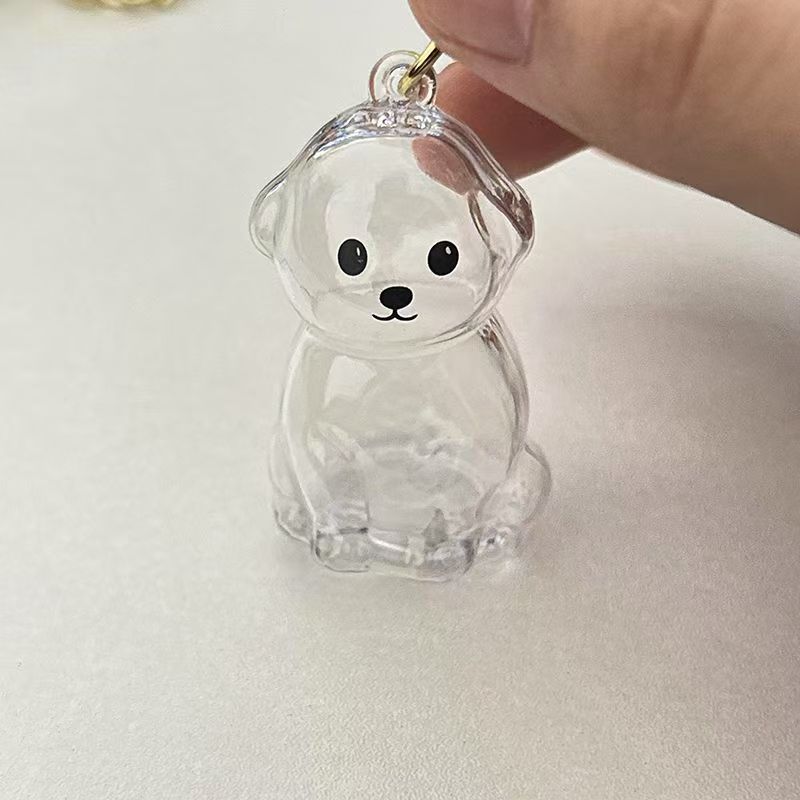 반려동물털키링 푸들 강아지털키링 반려견 목걸이 메모리얼 보관함 반려동물굿즈 열쇠고리 - 상품 이미지