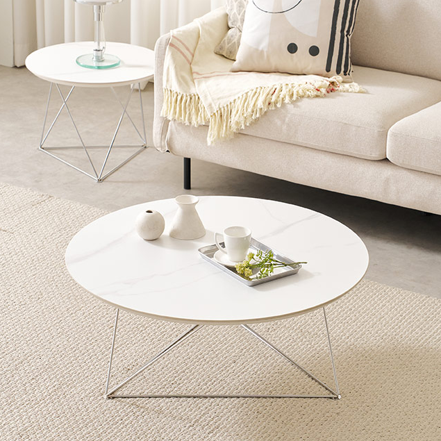 세라믹 거실 테이블 원형 좌식 쇼파 커피 낮은 탁자 800