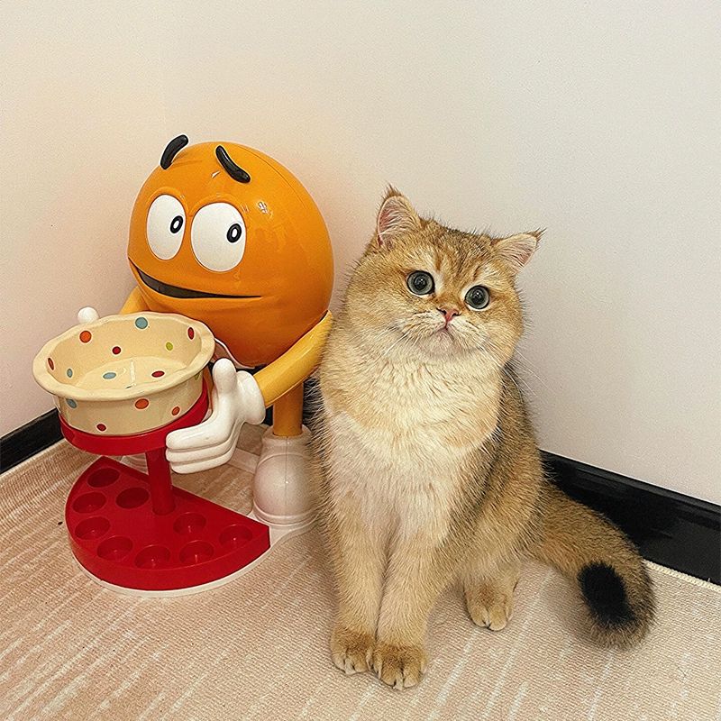 강아지밥 그릇 고양이 물그릇 도자기 식탁 애견 사료 MM콩 고양이 그릇 스탠드 그릇 제외 - 상세 이미지 4