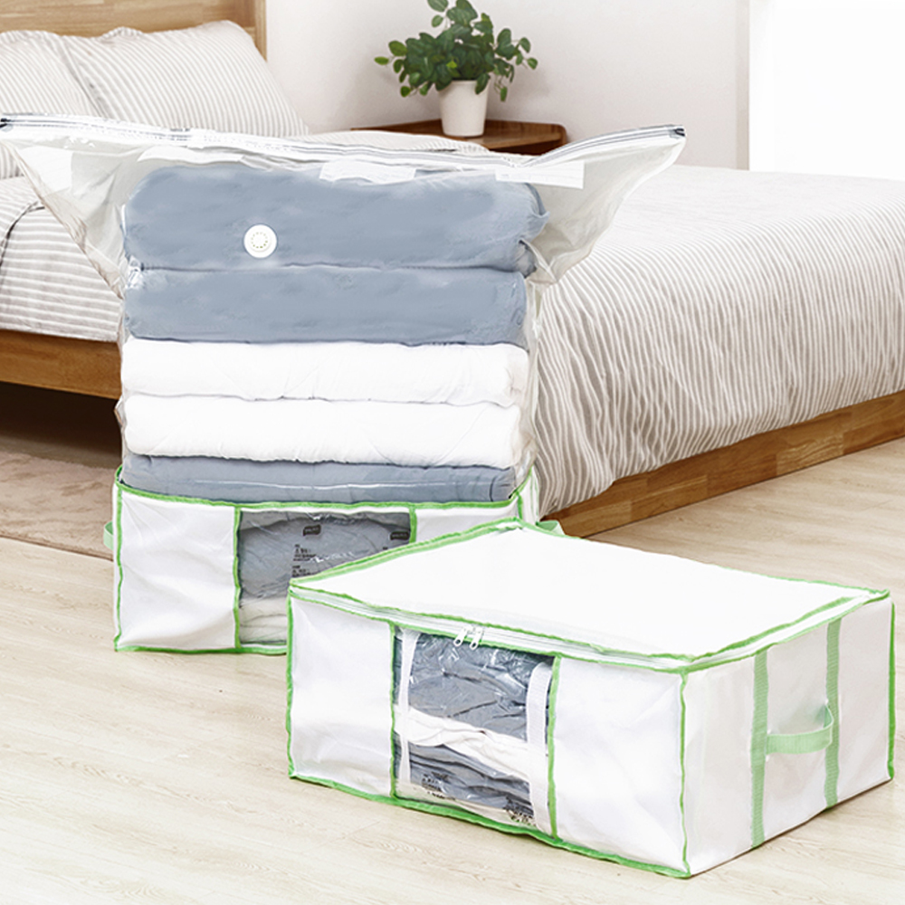 1+1 이불 압축 파우치 팩 정리 대용량 의류 패딩 겨울옷 부피 S-VL 2개