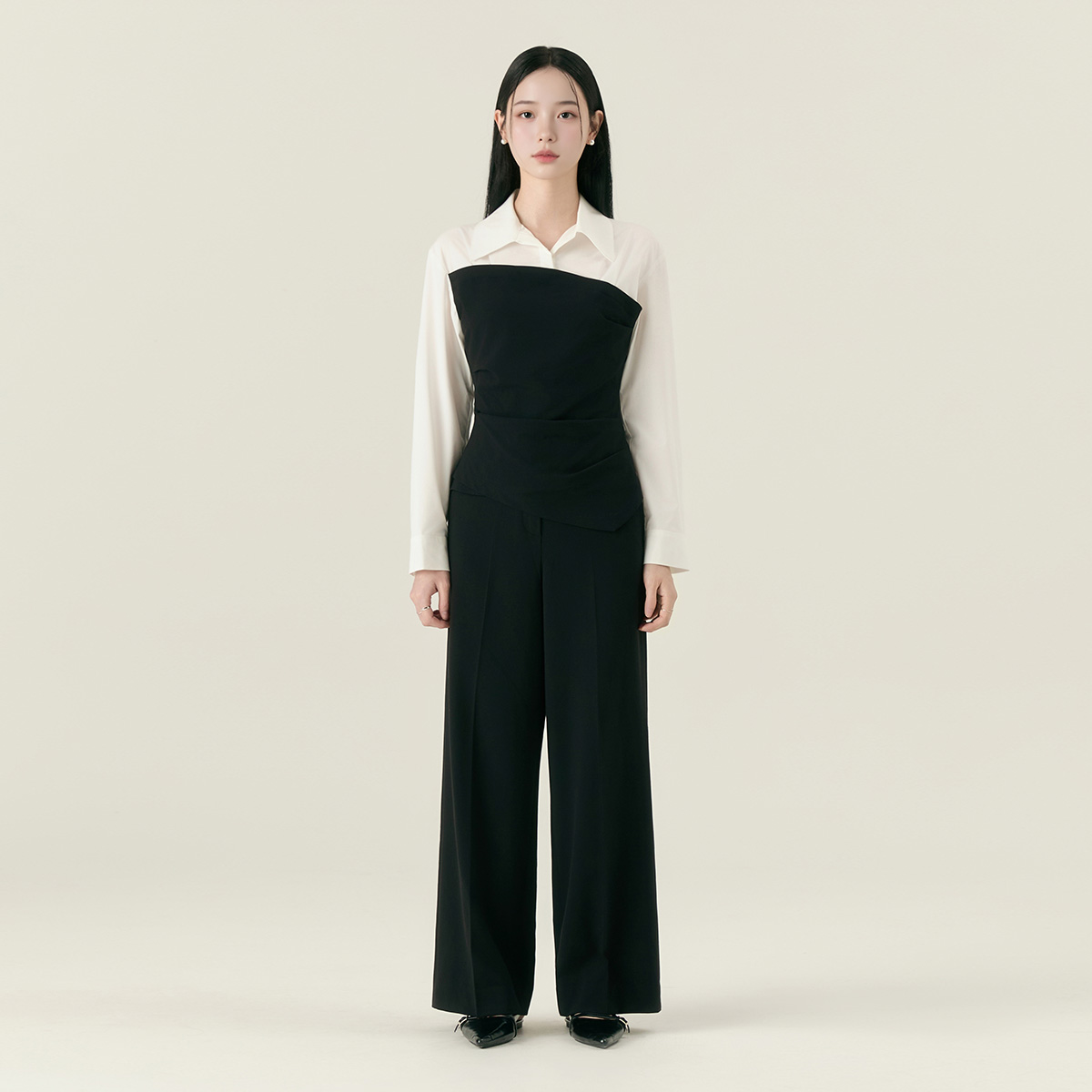 로엠 세미와이드 슬랙스 RMTWF49R15 - 메인 이미지