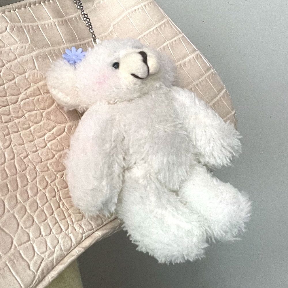 인형 키링 곰키링 가방키링 곰돌이 화이트 곰돌이키링 - 상품 이미지