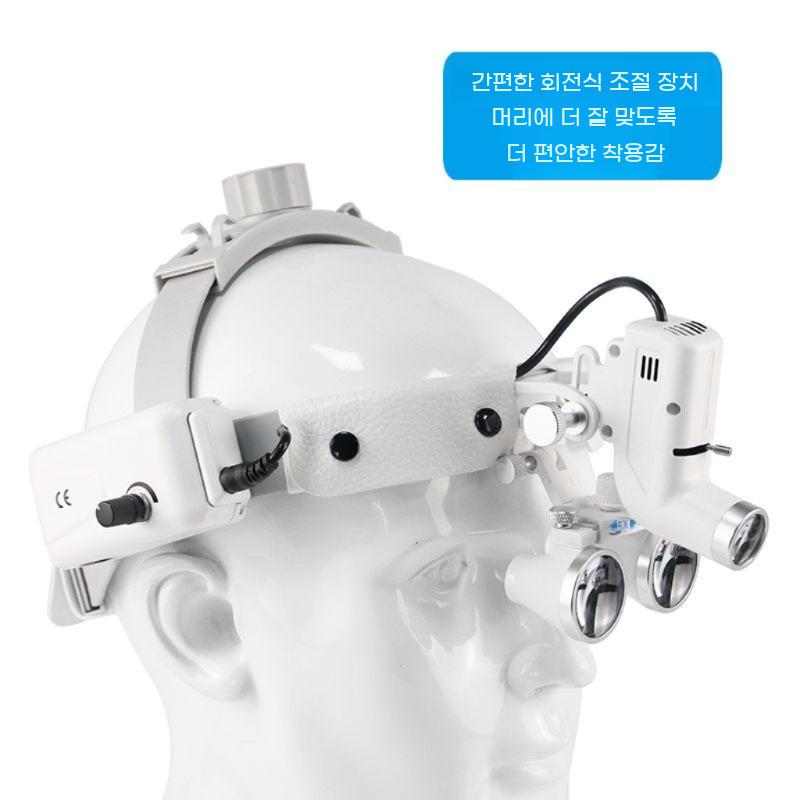 루페 안경 확대경 돋보기 안경수리 휴대용 보석감별 헤드 마운트 헤드랜턴 머리 - 상세 이미지 3