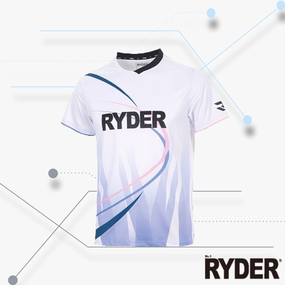 라이더 배드민턴의류 게임웨어 유니폼 반팔 티셔츠 경기복 상의 2025R-20 - 상품 이미지