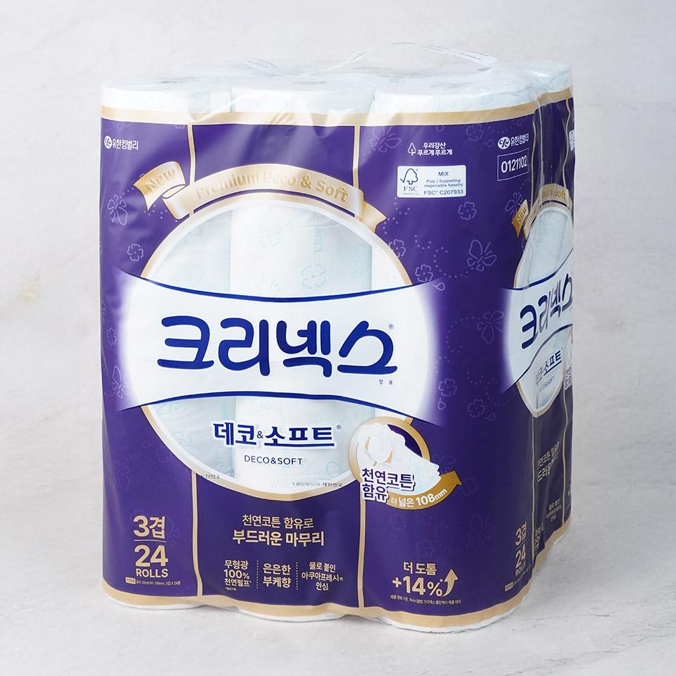 메가마트 크리넥스 데코앤소프트 3겹 화장지  35mx24롤 - 상세 이미지 2