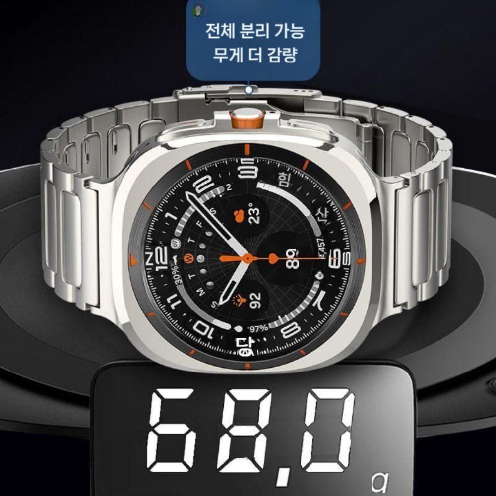 갤럭시워치8 울트라 2025 스트랩 H형 순수 티타늄 밴드 - 상세 이미지 3