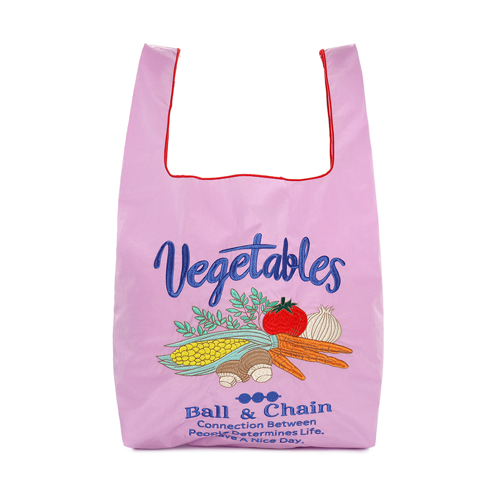 볼앤체인 퍼플 베지터블 미디움 에코백 200100116 Vegetables - 메인 이미지