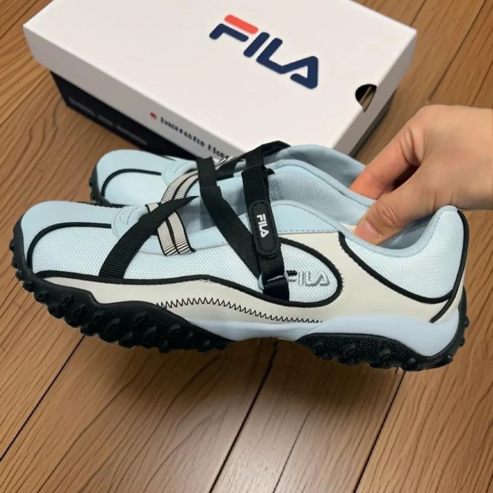 휠라 페블 메리제인 발레 슈즈 블루 F12W522405F-DD 이미지 8