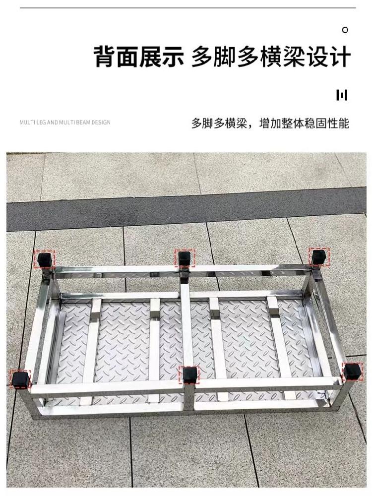 1단 발판 산업용 안전발판 철제 철계단 작업용 스테인리스 디딤대 40x30x15cm(플러스빔) - 상세 이미지 5