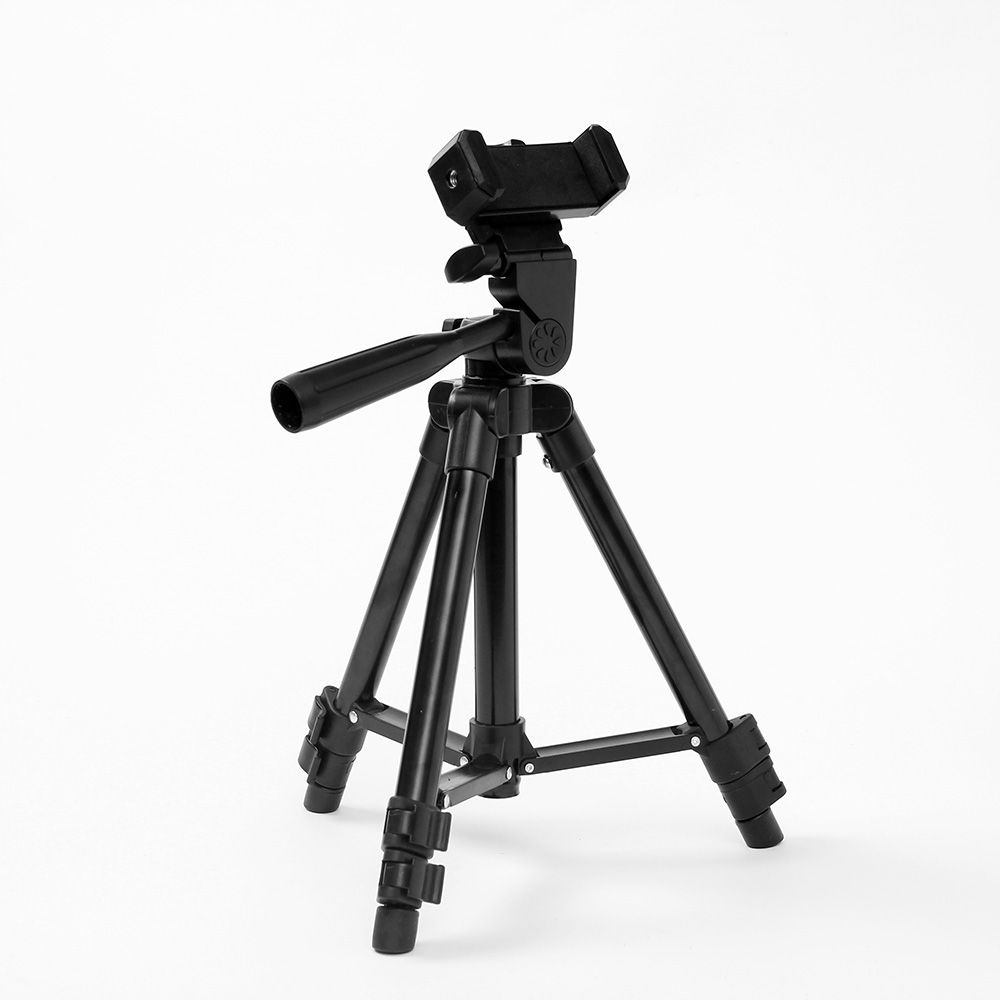 카메라 스마트폰 3단 삼각대 DSLR 폰거치대 블랙 - 메인 이미지
