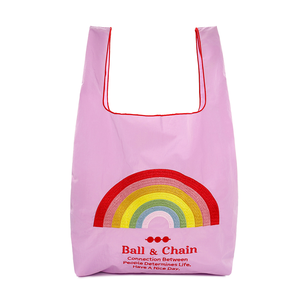 볼앤체인 퍼플 레인보우 미디움 에코백 200100216 Rainbow - 상품 이미지