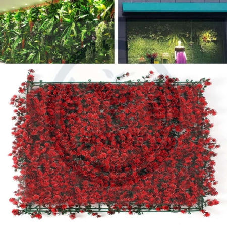 따뜻한잡화점 인테리어 인조잔디 50x50cm 레드 벽장식데코인조잔디