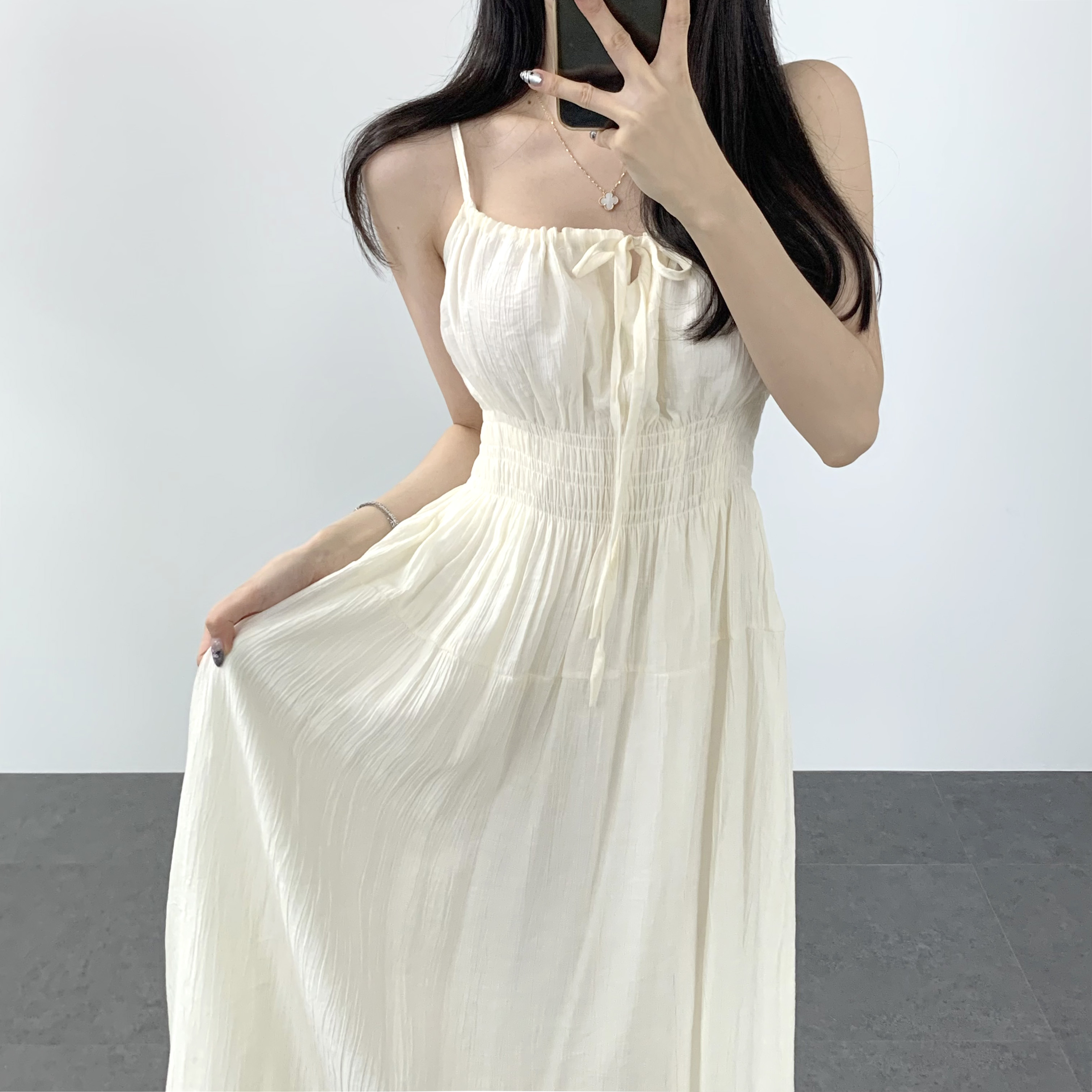 냉장고 스모크 원피스 뷔스티에원피스 이미지 8