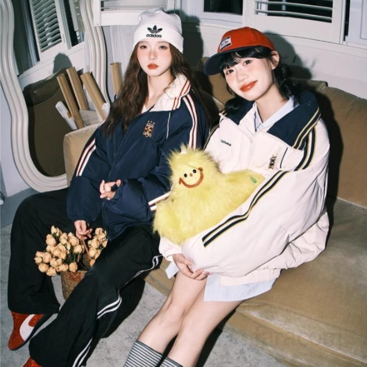 여성용 경량패딩 자켓 레트로 스타일 가벼운 착용감 캐주얼 데일리 봄가을 외출용 학생 커플룩 패션