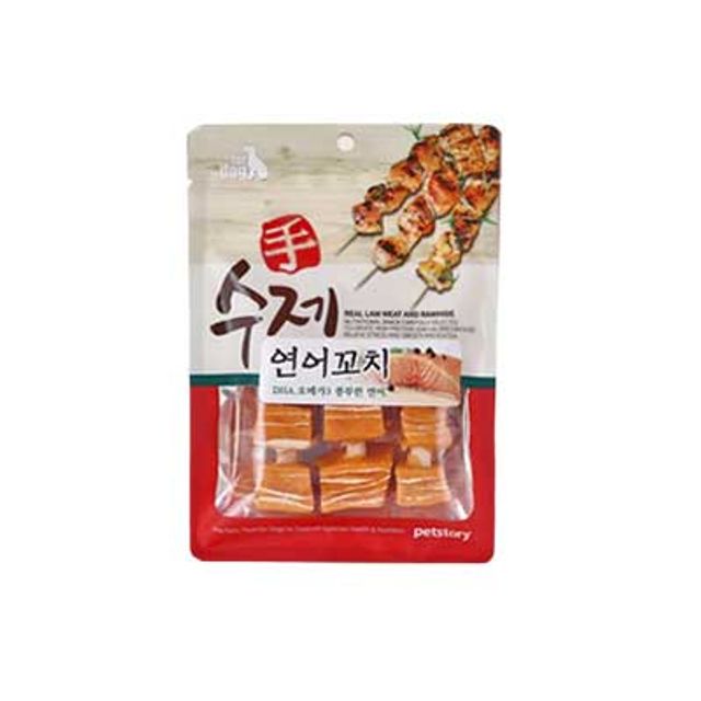 애견간식 펫스토리 수제 연어꼬치 1팩 90g - 상품 이미지