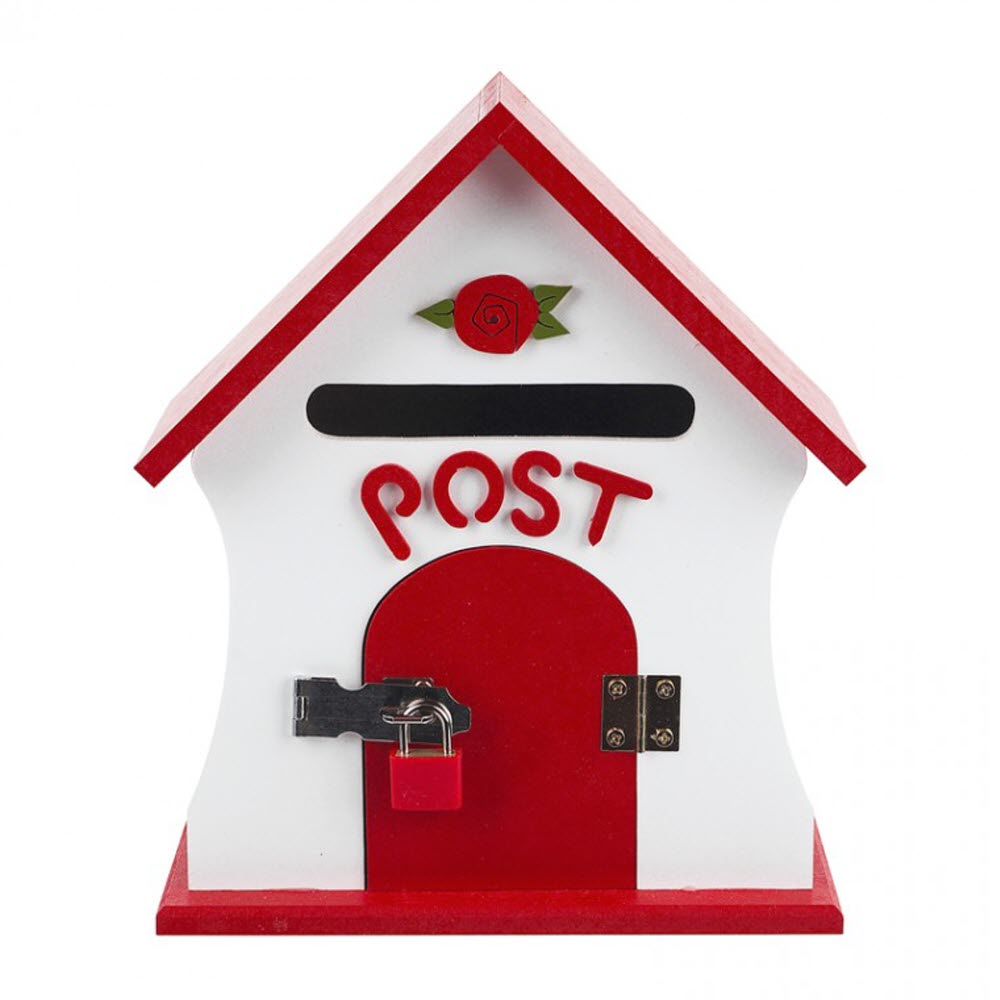 우체통 우편함 포스트박스 느린 우채통 전원주택 우편수취함 벽걸이 예쁜 빨간 - 상세 이미지 5