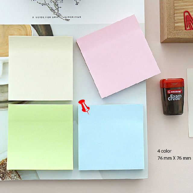 프린텍 재생지 스티키노트 76x76mm 100매 파랑 - 메인 이미지