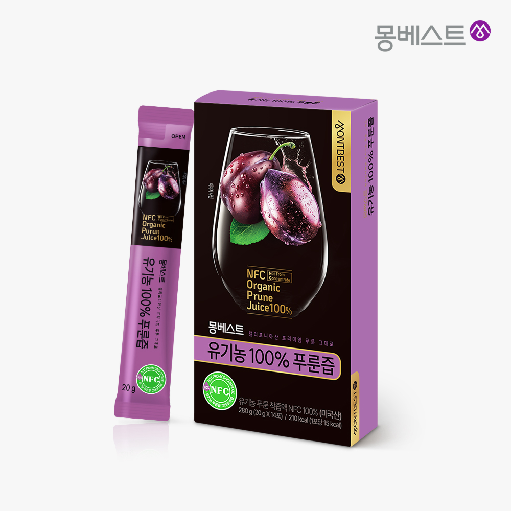 몽베스트 유기농 100% 푸룬즙 20g 14포, 6개 - 상세 이미지 2