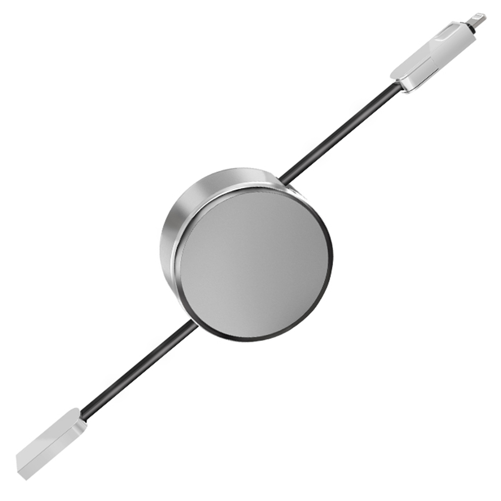 LDNIO LC90 2in1 멀티 고속 충전 릴 케이블 휴대용 1M