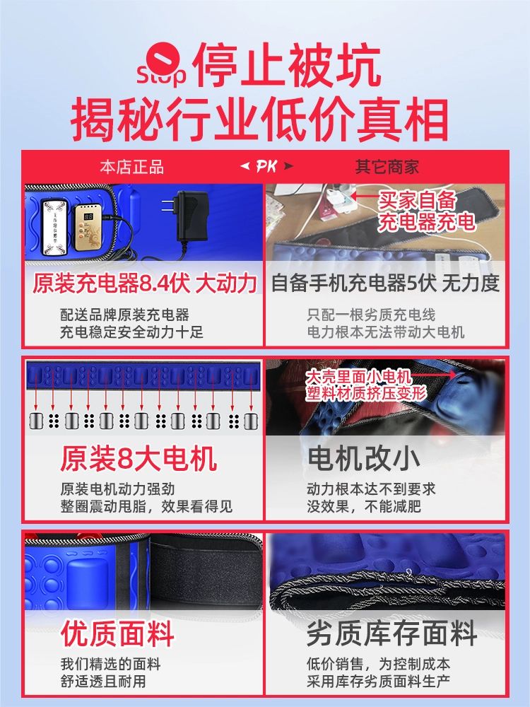 배마사지기 다이어트 복부 뱃살 안마기 허리 진동 온열 운동 지압기 변비 무선 촉진 요통 진동기 A모델(블루/단일) 기본 플러그인 모델+2단 모드 가열없음 - 상세 이미지 3