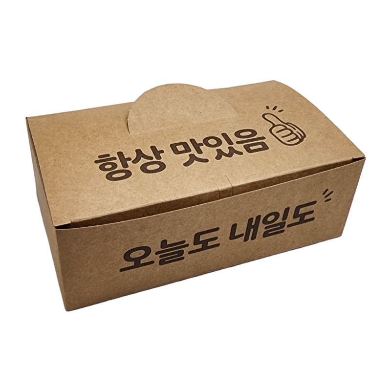 크라프트 치킨박스 중 7/8호 한마리 200매 통닭 닭강정 포장용기 배달 - 메인 이미지