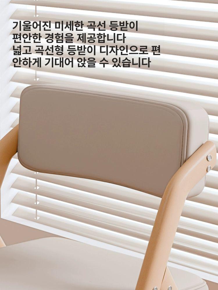 의자 간이 등받이 접는 교회 접이 강의실 캔버스 카페의자 카페접이식의자 보조의자 설치 불필요 방수 PU 가죽 좌석 B - 상세 이미지 3