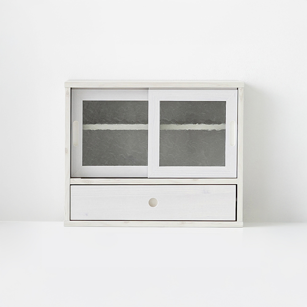 MUNIE 미니수납장 2문 D형 485x200x395mm, 2단, 화이트파인베니어 5620.5478 - 메인 이미지