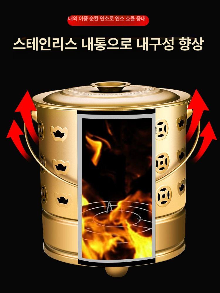 가정용소각로 정원 쓰레기 특대형 장작 드럼통 고온 내성 흑화 방지 라이너가 있는 A - 상세 이미지 5