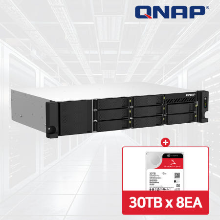 QNAP QNAP TS-864eU-RP-8G NAS 8베이 아이언울프프로 240TB [30TBx8] HDD 포함
