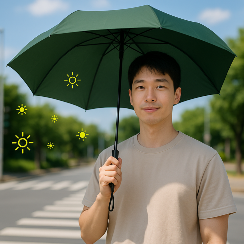 자외선 99% 차단 남자양산 UV 남성 양우산 우양산 3단 접이식 암막 양산