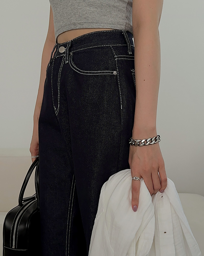 실버 925 샌드글라스 볼륨 물방울 반지 - 상세 이미지 5