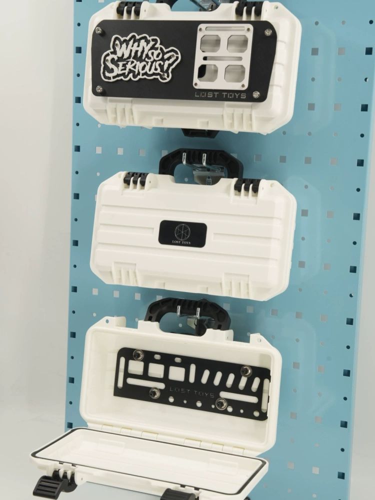 슈퍼 사이드박스 바이크 리어박스 클래식 방수 브라켓 화이트 브라켓+나사3개 DIY 빠른 분리 거치대 단추3개불포함 - 상세 이미지 5