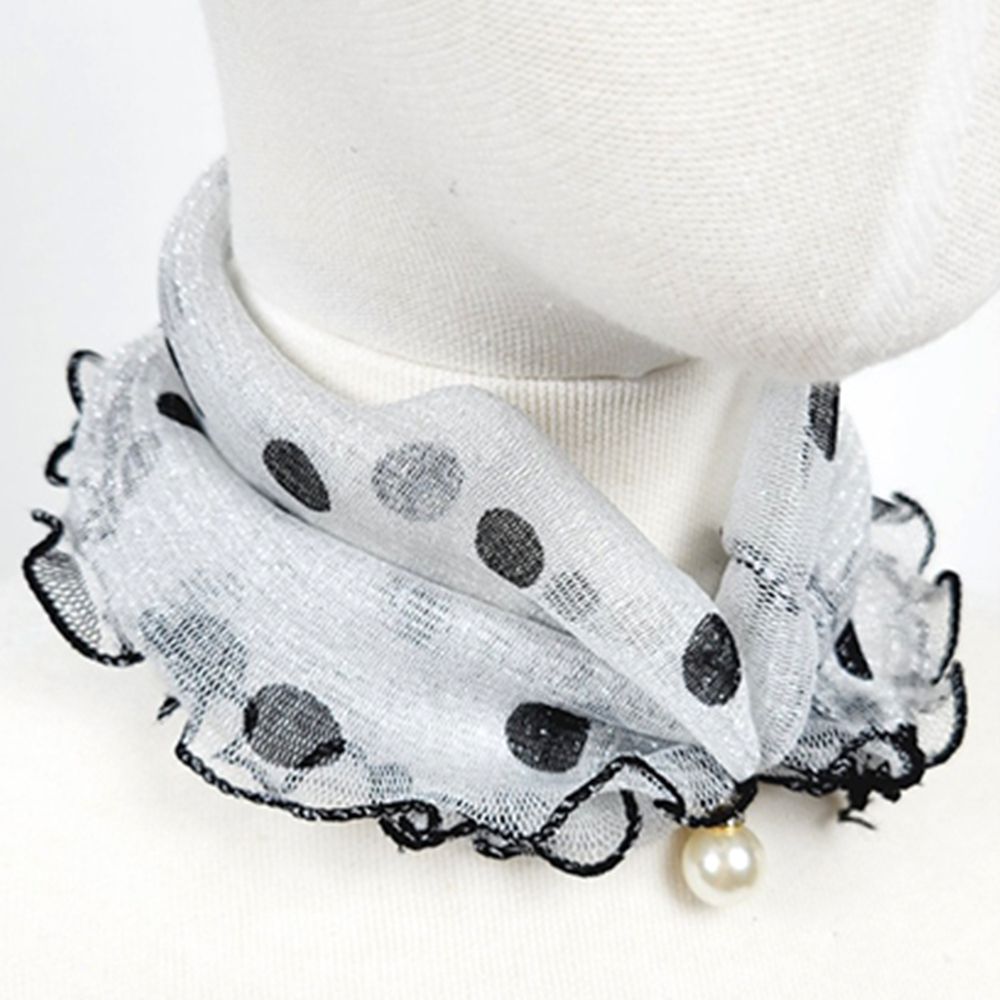 목 주름 스카프 쁘띠 목스카프 여름 미니 스카프 호피