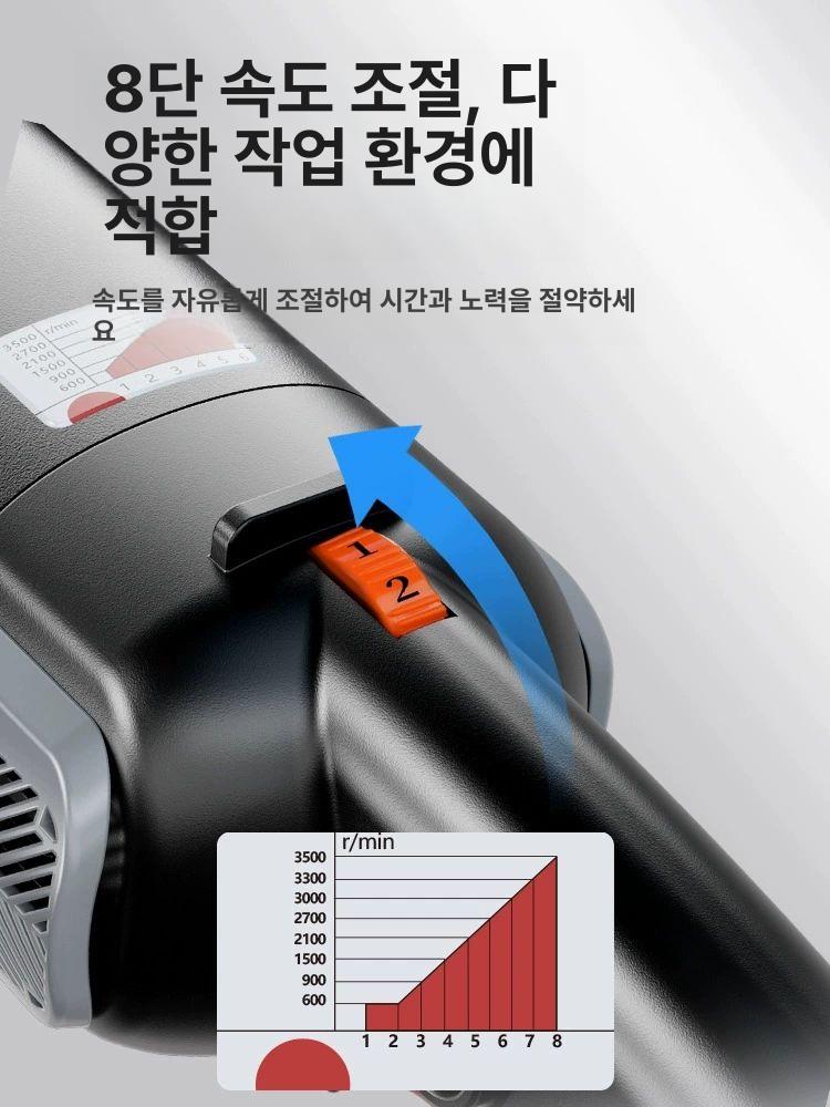 브러쉬 그라인더 헤어라인 가공 연삭 샌딩기 산업용 스텐 업그레이드 산업형 3200W 8단 조속 - 상세 이미지 4