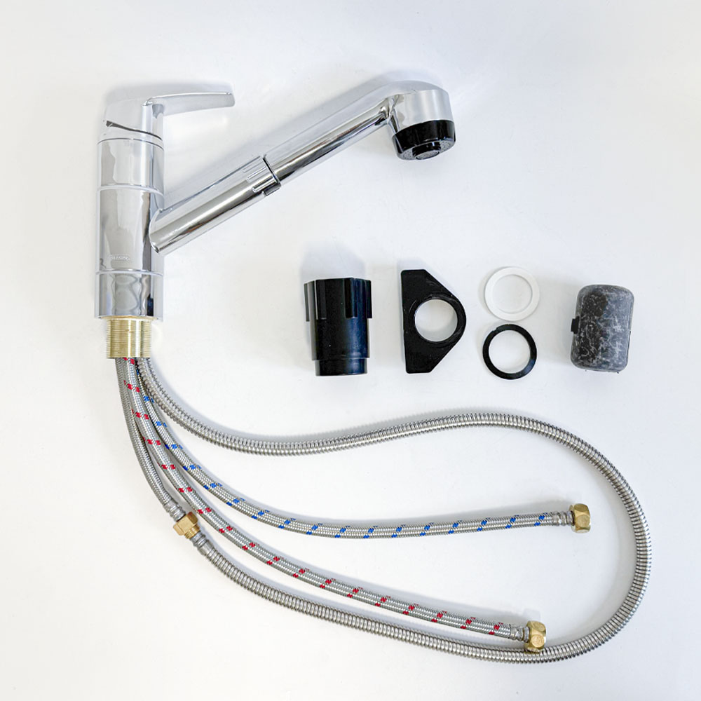 싱크대 주방 수전헤드 셀프교체 원홀 자바라 수도꼭지 호스 세트
