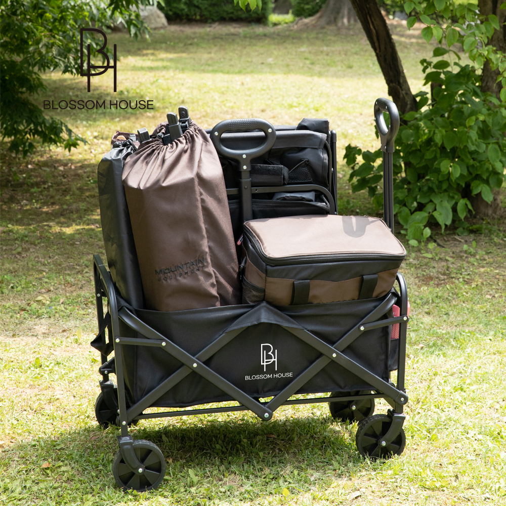 블라썸하우스 캠핑 웨건 접이식 수레 왜건 캐리어 360도 회전 컴팩트 폴딩 카트