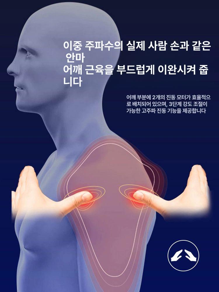 온열 어깨 마사지기 넥숄더 지압 어깨마사지기 안마기 가정용 휴대용 목어깨마사지 그레이 충전 프리미엄 모델 양쪽 어깨 전문 어깨 주위 열치료 마사지 - 상세 이미지 5