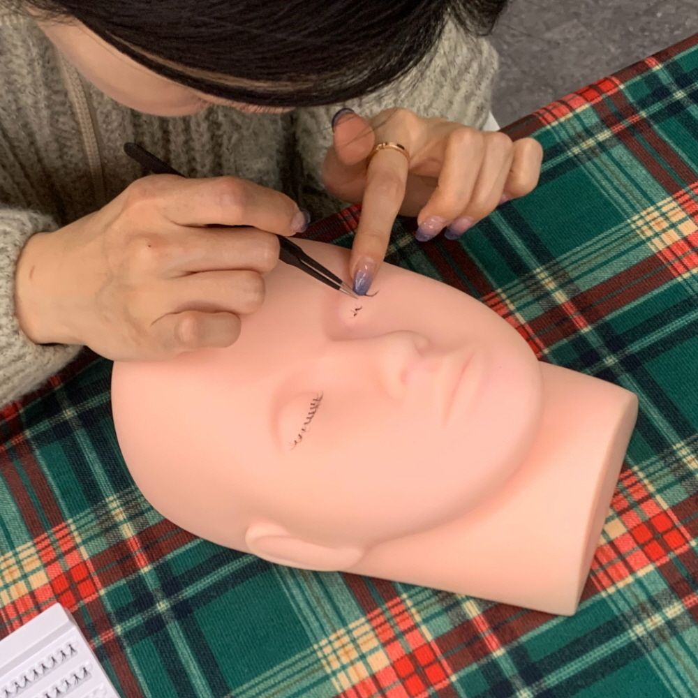 속눈썹 마네킹 속눈썹마네킹 연습용 메이크업 얼굴 - 상품 이미지