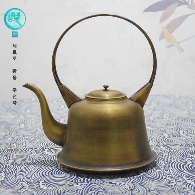 빈티지 구리주전자 고급 앤틱 차주전자 드립포트 티팟 B 900-1000ml - 상세 이미지 2