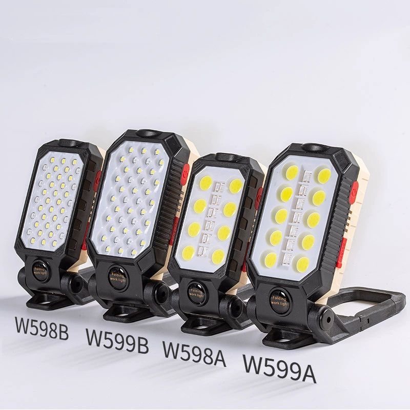 W598 자석 부착 라이트 워크 충전식 자동 휴대용 램프 W598A T6 천장등+8개 - 상세 이미지 2