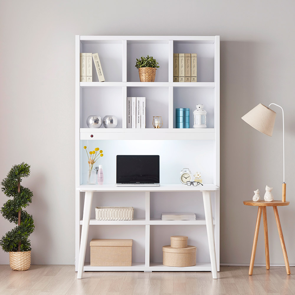 동서가구 프라임 1200 정면 책상 책장 세트 DF908134