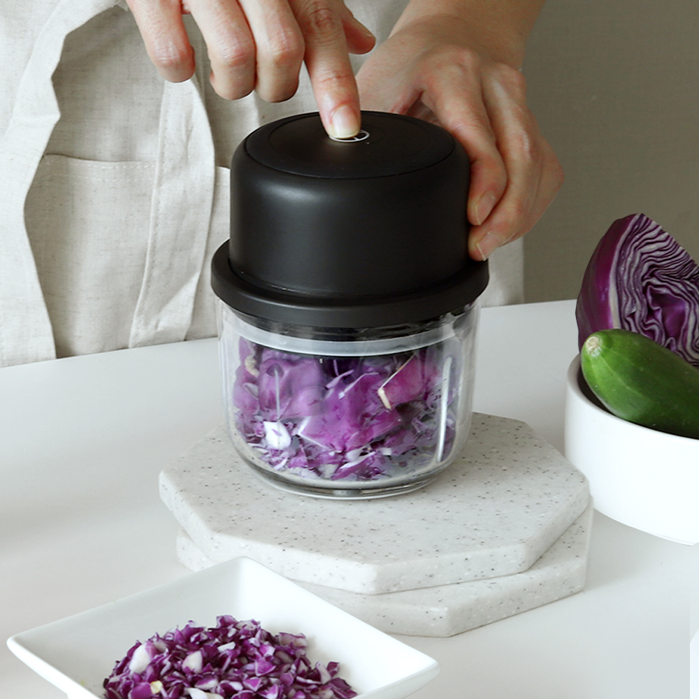 무선 자동 믹서기 야채 다지기 300ml / 이유식 마늘 만능 다지기 휴대용 초퍼 슬라이서