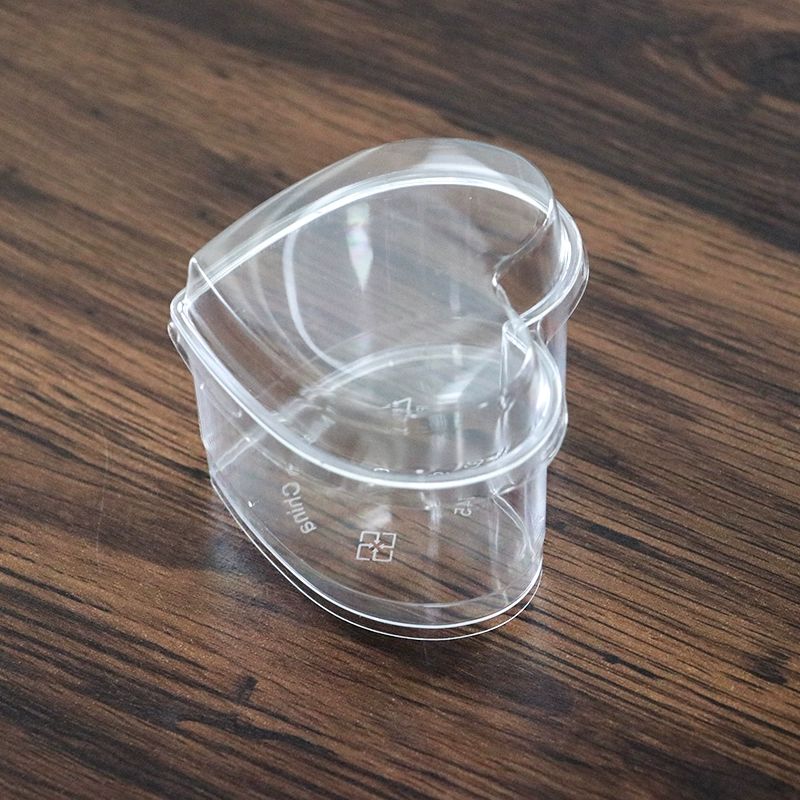 하트 푸딩 젤리 그릭 투명 카페 쿡 식기 용기 심컵 커버 없음 50개 140ML - 상세 이미지 4