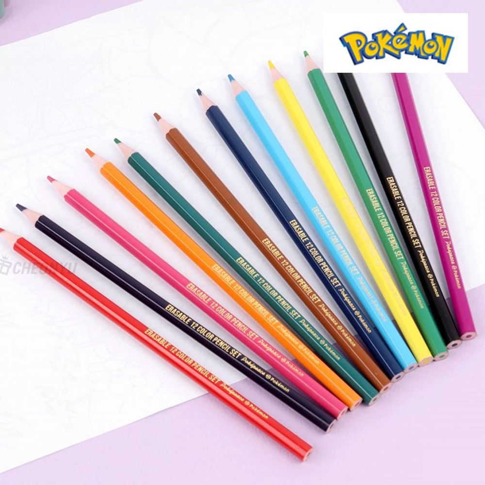 포켓몬 색연필 12색 지워지는색연필 어린이 초등학교 선물 랜덤