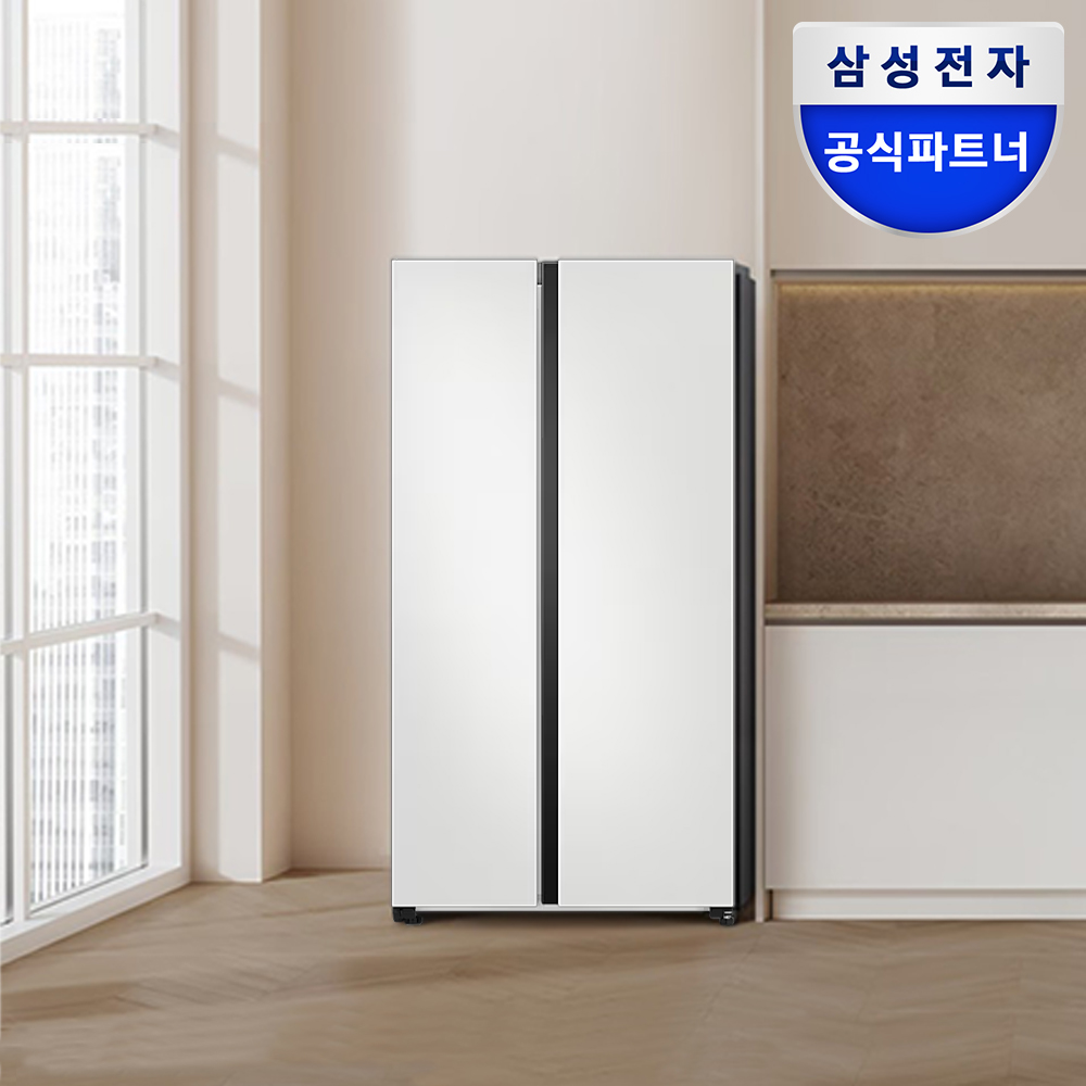 삼성전자 비스포크 양문형 냉장고 2도어 메탈쿨링 852리터 코타화이트 탈취기