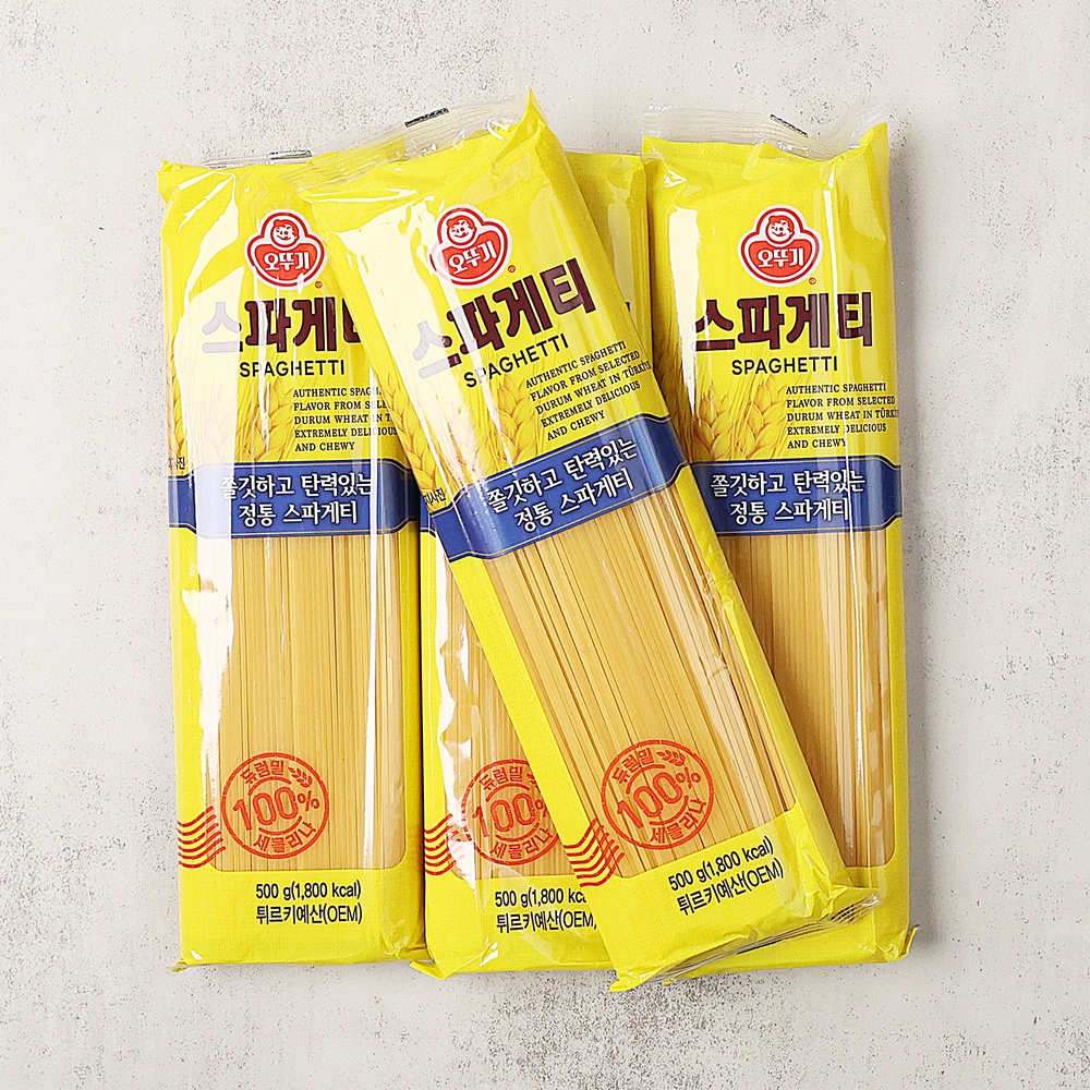 오뚜기 스파게티면 파스타면 재료 업소용 튀르키예산 500g, 5개 - 상세 이미지 3